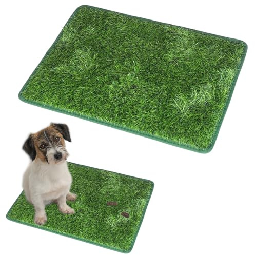 2PCS Dog Grass Pee Pad 46*58cm,Artificial Pet Pee Grass Mat,Dog Gass Pe-Puppy Toilet,Dogs Pe-Training Pad,Pet Turf Fake Gras- Replacement-Mat,Gras-Toilet for Puppy Potty Training, Indoor and Outdoor