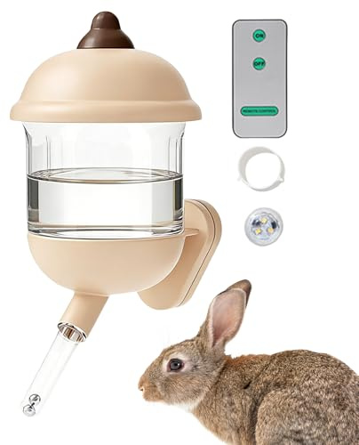 Dopsyesn Bouteille d'eau pour Hamster - 170ml Biberon Magnétique Anti-Fuite,Biberon pour Sugar Glider avec Veilleuse Et Télécommande | pour Cage Rongeurs Hamster Chinchilla Et Petits Animaux