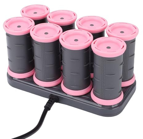 GEERYZHE Kit de 8 Rouleaux de Cheveux Chauffants de 35 Mm – Rouleaux Chauffants électriques à Chauffage Rapide pour des Boucles Durables, Coiffure de qualité Salon à la Maison, Outil de Coiffure