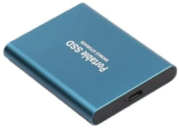 Hard disk esterno portatile ad alta capacità e ad alta velocità - ultrasottile e antiurto, disco rigido USB 3.0 ad alta velocità per trasferimento dati, disco rigido esterno di grande capacità (blu, 2