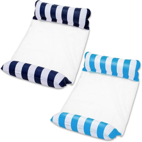 X2 Luftmatratze Pool. Luftmatratze Wasser Aufblasbare Pool-Hängematten, Erwachsenengröße. Multifunktionale 4-in-1 Schwimmer für Schwimmen, Luftmatratzen und Schwimmstühle.