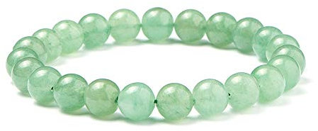 SUNNYCLUE natürliche grüne aventurine jade edelsteine armband stretch 8mm runden perlen über 7 Unisex