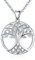 AEONSLOVE Lebensbaum Kette Damen Sterling-Silber 925 keltischer Baum des Lebens Schmuck Anhänger Halskette 46 cm