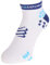 COMPRESSPORT Homme Pro Racing Socks V3.0 Low Chaussette Running, Blanc/Bleu, 39-41 EU