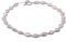 JYX Classic 11 x 18 mm weiße Rhombus echte Süßwasserperle Halskette 44,5 cm Einzelstrang
