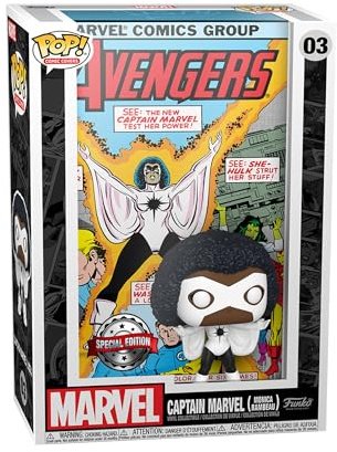 Funko Pop! Cover Art: Marvel - Captain Marvel - Vinyl-Sammelfigur - Geschenkidee - Offizielle Handelswaren - Spielzeug Für Kinder und Erwachsene - Movies Fans - Modellfigur Für Sammler und Display