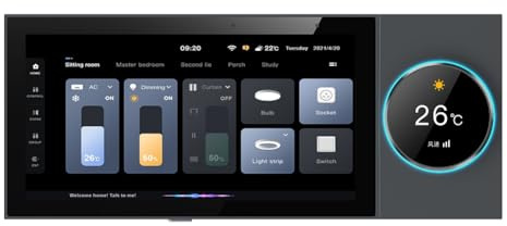 JANZU Panneau de Contrôle Tuya WiFi Zigbee Appareils Passerelle Tuya Zigbee Intégrée 6 Pouces Nspanel Tuya Smart Home Panneau de Contrôle B