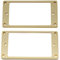 Musiclily Pro Flat Kunststoff Humbucker Pickup Rahmen Humbucker Tonabnehmer Rings Humbucker Frame Set für LP Les Paul E-Gitarre, Creme