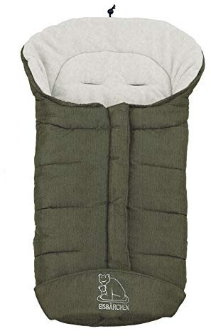 Eisbärchen Winter-Fußsack für Kinderwagen 7965 GW weiß grün