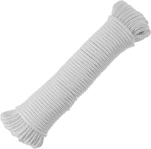 PrimeMatik - Cuerda Trenzada de poliéster 10 m x 3 mm Blanca