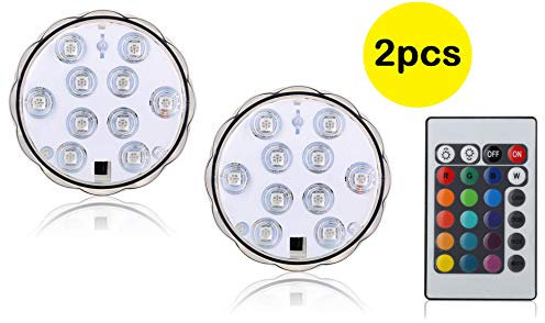 7even LED Untersetzer mit Fernbedienung (Doppelpack!) 2 Stück