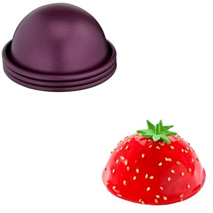 Tefal Creabake 3 moules dôme 7,5 cm, Revêtement antiadhésif, Cuisson parfaite, Démoulage facile, Interchangeables, Empilables, Recettes créatives et savoureuses salées et sucrées J3069304