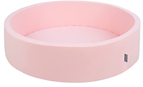KiddyMoon Rund Bällebad Bällepool 120X30cm/KEINE Bälle ∅ 7Cm Ballgruben Bunten Bällen Für Babys Spielbad Kleinkinder, Hergestellt In Der EU, Pink