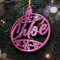 Boule de Noël Personnalisable - Déco de Noel avec Prénom Personnalisé - 16 Couleurs Disponibles - (Modèle Flocon, Glitter Rose)