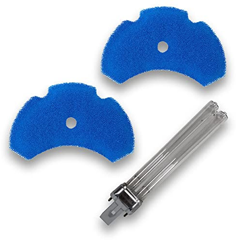 Finest-Filters Compatible Hozelock Easyclear 6000 Filter Foam Sponges And UV Bulb Lamp Pond Set