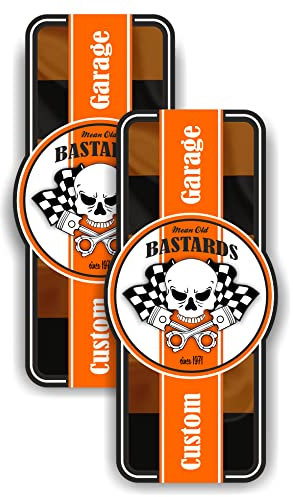cut-it folientechnik & design 2X Old Bastards Aufkleber 10x5cm Kult Sticker Auto V8 USA Hotrod Tuning Racing Oldschool Muscle Car Oldtimer Youngtimer Rally Garage Man Cave Bar
