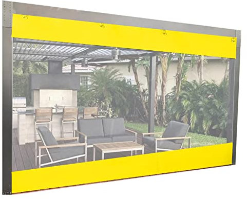 KFGDFD Transparente Plane für Den Außenbereich, Pavillon, Garten, Regenvorhang, Werkstattvorhang für Pergola, Pavillon, Verkleidung, Kabine, Größe 65 (Color : Clear, Size : 3.28x4.92ft/1x1.5m)
