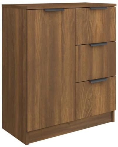 vidaXL Sideboard Kommode Anrichte Schrank Beistellschrank Mehrzweckschrank Standschrank Wohnzimmer Flur Braun Eichen-Optik 60x30x70cm Holzwerkstoff