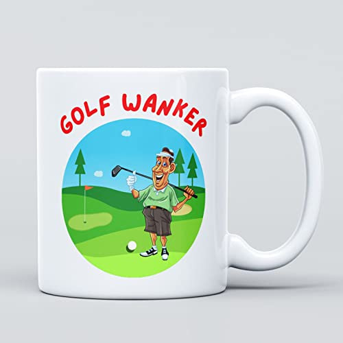 Panther Print Golf W*nker Rude Large Heavy Duty Ceramic Novelty Funny Coffee Mug, Cup for Men & Women, Girls & Boys – Gift for Birthday, Christmas, Congratulations, Colleague, Boss, Retirement