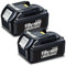 VANTTECH 2Stück 5,0 Ah Li-Ion Ersatz für Makita 18V Akku BL1850B BL1850 BL1840B BL1840 BL1830B BL1830 BL1850 BL1835 BL1845 BL1815