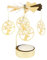 URFEDA Elch Teelicht Karussell Glas Teelichthalter Gold Teelichtglas Rotierender Kerzenhalter Eisen Metall Kerzenständer für Valentinstag Deko Geschenk Hochzeit Dekoration Wohnzimmer Tischdeko