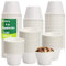 Erinnmy 100 Stück Souffle-Becher, 4oz Portionsbecher aus Bagasse-Faser, Papier-Souffle-Becher für Dessert Fingerfood Medikamentenverteilung Snack Dips, Weiß