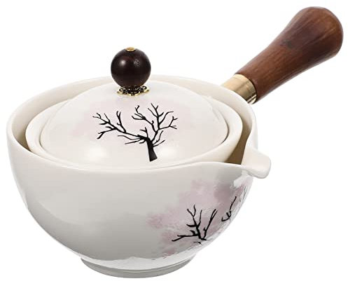 Hemoton Tea Set Tea Set 360° Rotation Side Handle Tea Kettle Ceramic Tea Maker Porcelain Retro Chinese Gongfu Tea Pot Portable Teapot Tea Dispenser Kung Fu Teaware Japanese Tea Set Japanese Tea Set