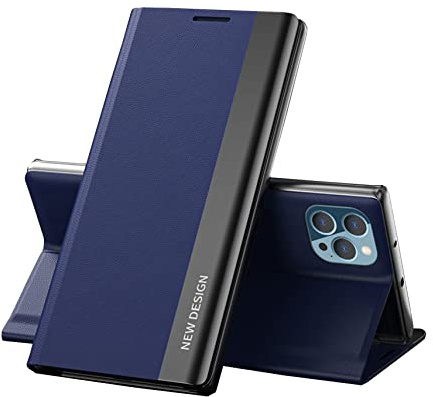 SINQERISHT Handyhülle für Apple iPhone 7/8/SE2/SE3 Hülle PU Leder Klapphülle PC Bumper Handytasche mit Standfunktion und Magnetverschluss Stoßfest Schutzhülle Flip Cover(Dunkelblau)