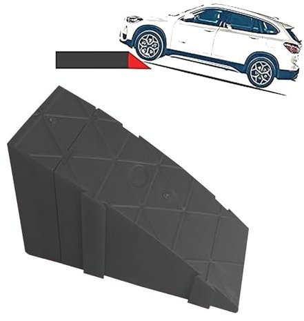 MKYOKO Bordsteinrampe Gummi, Auto Auffahrrampe, für Bordsteinrampen für Einfahrten, Autos, MotorräDer, Ladedocks, Lkws, Pickups, Schwellenrampen (Size : 12x18x30cm)