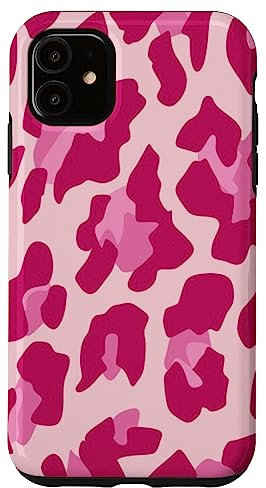 iPhone 11 Pink Leopard Cheetah Print Phone Case Animal For Women Cute Case