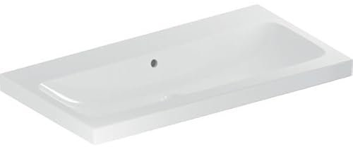 Geberit iCon Light lavabo, 90 cm x 48 cm, sans trou pour robinetterie, avec trop-plein,501836, 501.836.00.3, Couleur: blanc