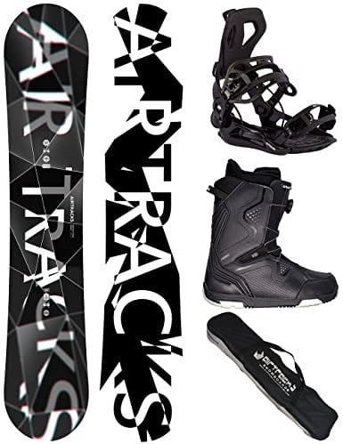 Airtracks Snowboard Set - Wide Board Refractions Game 168 - Softbindung Master - Softboots Strong ATOP 46 - SB Bag