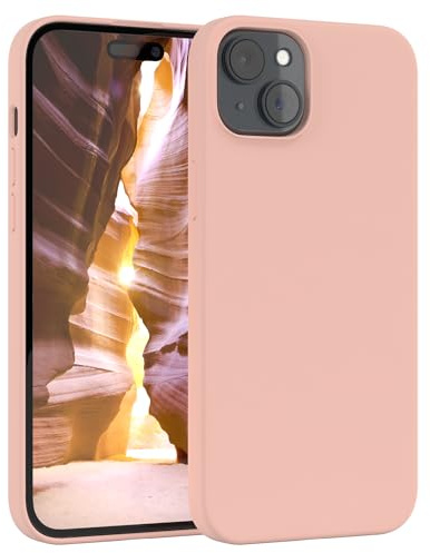 EAZY CASE Premium Silikon Handyhülle kompatibel mit iPhone 15 Plus Slimcover mit Kameraschutz und Innenfutter, Silikonhülle, Schutzhülle, Bumper, Handy Case, Hülle, Softcase, Rosa