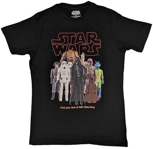 Star Wars T Shirt Empire Toy Figures Nue offiziell Herren Schwarz L