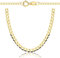 Rodium – Goldkette 14 Karat (585) Unisex, Goldkette Damen und Goldkette Herren, Cuban Chain, Panzerkette Gewicht 1.85g, Gold Kette Breite 1.60 mm, Länge 50cm, Unisex Necklace