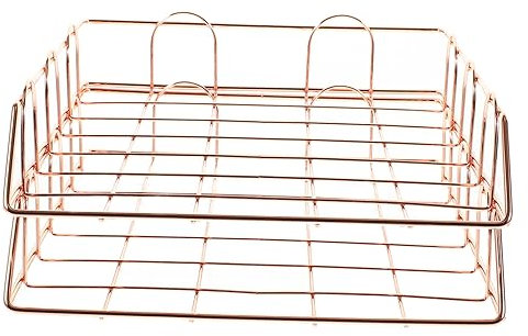 Amosfun Organisateur de Documents de Bureau en Métal 2 Pièces Porte-fichiers