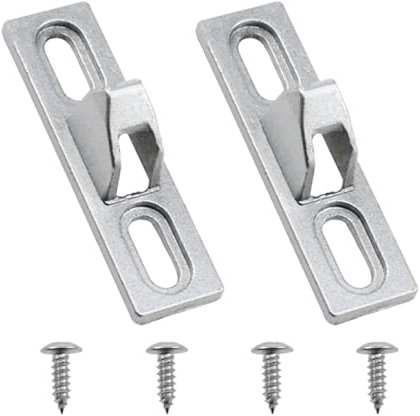 2 cierres de puerta corredera de aleación de zinc con tornillos de montaje, cerradura de puerta de vidrio para dormitorio, balcón (asiento de 70 ganchos)