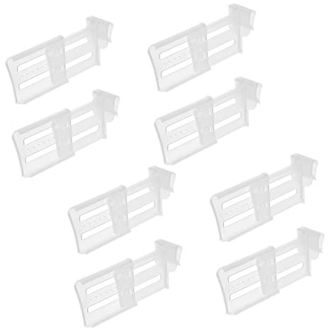 Angoily 8pcs Expandable Fridge Drawer Dividers Refrigerator Side Door Clips Adjustable Storage Boards for Daily Use Freezer Separator and Fridge Shelf Organizer