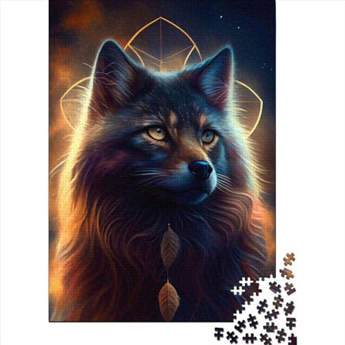 Kreatives Traumfänger-Katzen-Puzzle für Erwachsene, Puzzles für Kinder, anspruchsvolle Spiele für die ganze Familie, Spielzeug, 1000 Teile (75 x 50 cm)