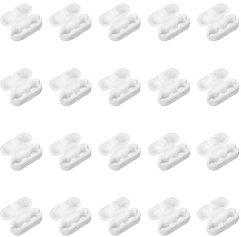 Nynkyon 20Stück Rollo-Kettenverbinder, Raffrollo-Clips für Rolloketten-Ersatz und -Verlängerung, Roladenklemmen, Kugelkettenverbinder passend für 4.5 mm Rollos, Raffrollos und Vertikaljalousien