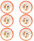 Bütic GmbH BlueBand Lot de 6 assiettes creuses en mélamine pour enfant, assiettes creuses avec motifs professionnels, orange foncé