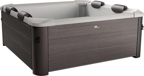 MSPA Tribeca para 6 Personas, 160 x 160 x 65 cm, 120 chorros de Masaje en 3 intensidades, desinfección UVC y ozono, utilizable Todo el año, Exterior e Interior, PVC Resistente de 6 Capas,