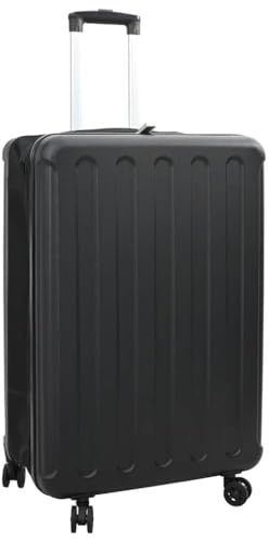 vidaXL Koffer mit Schloss Schwarz 50 x 30 x 76 cm ABS Kunststoff, Moderne rechteckige Reisetasche, kompakter Koffer, langlebig, stylische Lösung für Dein Gepäck