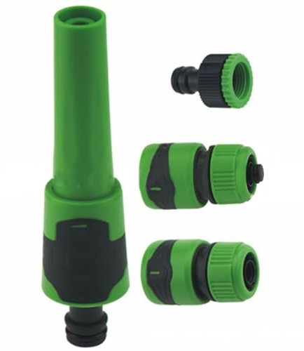 HAFRILY 4 Stück Gartenschlauch Spritze 1/2 zoll mit Schlauchkupplung Adapter Wasserhahn Gartenschlauch Gartenschlauchzubehör Autowäsche Gartenbewässerung