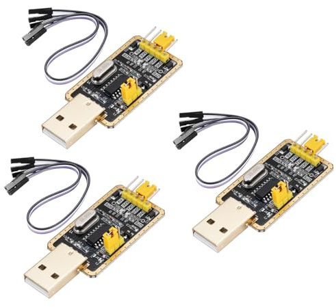 AYWHP 3PCS UART-TTL USB CH340G Adapter mit Konverter,3.3V / 5V UART-TTL USB Adapter mit Jumper Kabel kompatibel mit Arduino