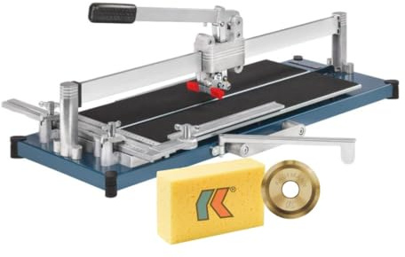 Kaufmann Fliesenschneidemaschine TopLine PRO 630 mm | Fliesenschneider Set inkl. Zubehör | 630 mm Schnittlänge | Stahl-Grundplatte | Profi (Set 1)