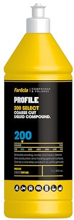 Farécla Profile 200 SELECT Liquid Compound 1L (PRS101) – Heavy Cut Compound for Gelcoat, Removes P800–P1000 Sanding Marks, Ideal for Production and Tooling, No Silicone