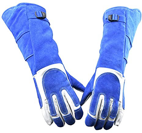 CPTDCL Anti-Biss Tierhandschuhe Weiches Leder Verdicken Kratzfeste Handschuhe Bissfeste Schutzhandschuhe (XL)