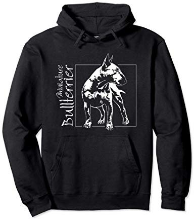 Miniature Bullterrier Hunde Portrait Hundeportrait Hunde Pullover Hoodie