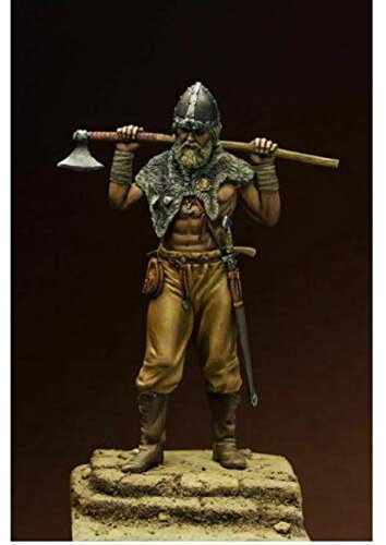 XINGCHANG 1/24 75Mm Alter Krieger Mit Axt 75 Mm Harzfigur Modellbausätze Miniatur Gk Demontage Unlackiert